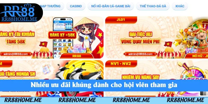 Nhiều ưu đãi khủng dành cho hội viên tham gia