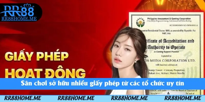 Giới thiệu nhà cái RR88 sân chơi sở hữu nhiều giấy phép từ các tổ chức uy tín